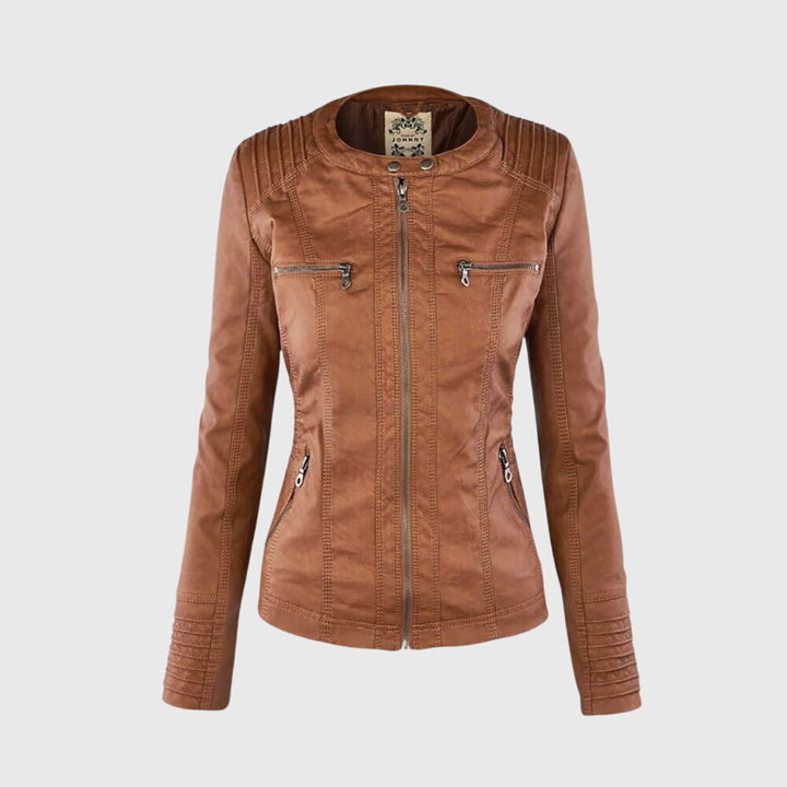 KAROLINE™ Stylová a jedinečná kožená bunda