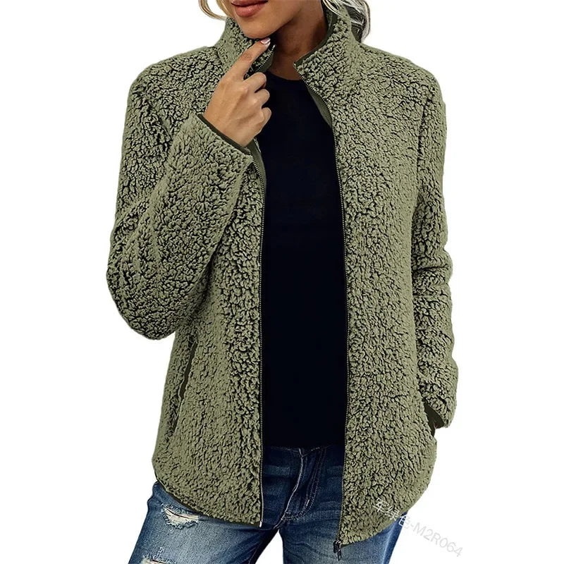 Vilibalda | Elegantní casual fleece bunda