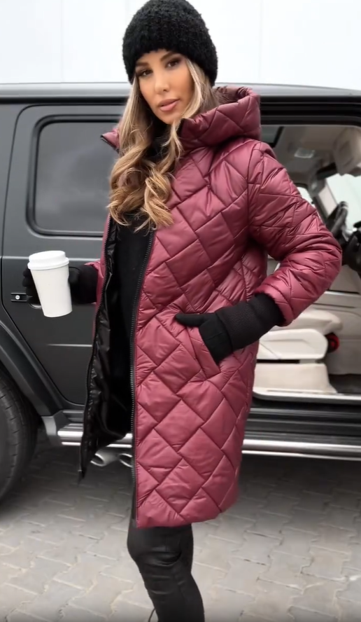 Anna | Elegantní prošívaná zimní bunda s teplou kapucí