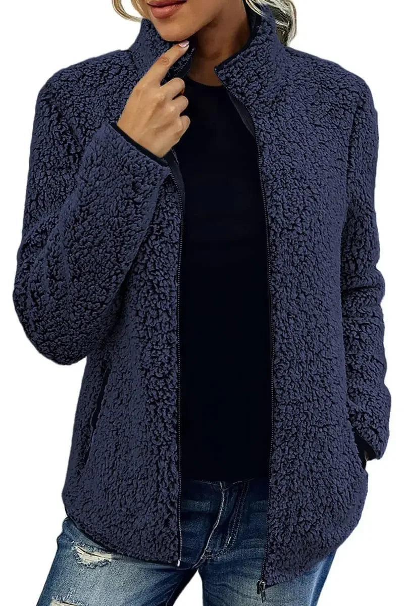 Vilibalda | Elegantní casual fleece bunda