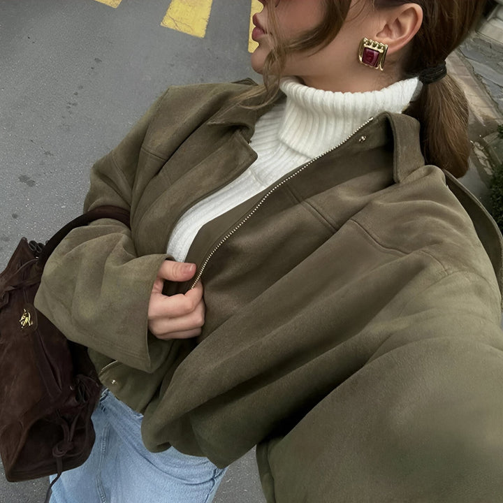 Blanka – Semišová bomber bunda