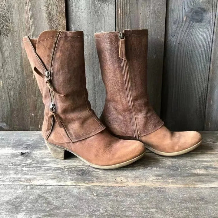 Alma | Vintage boty po polovinu lýtek