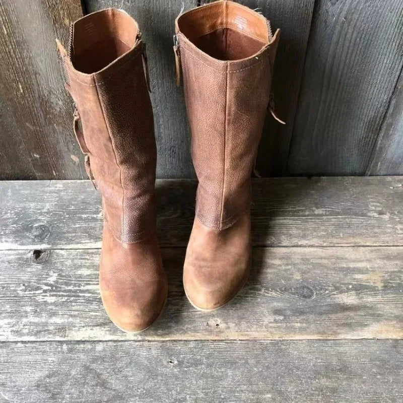 Alma | Vintage boty po polovinu lýtek