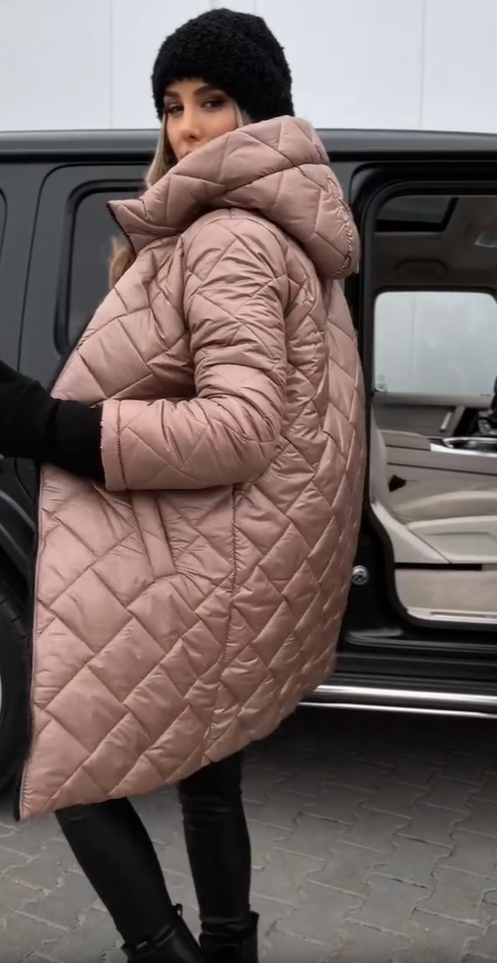 Anna | Elegantní prošívaná zimní bunda s teplou kapucí