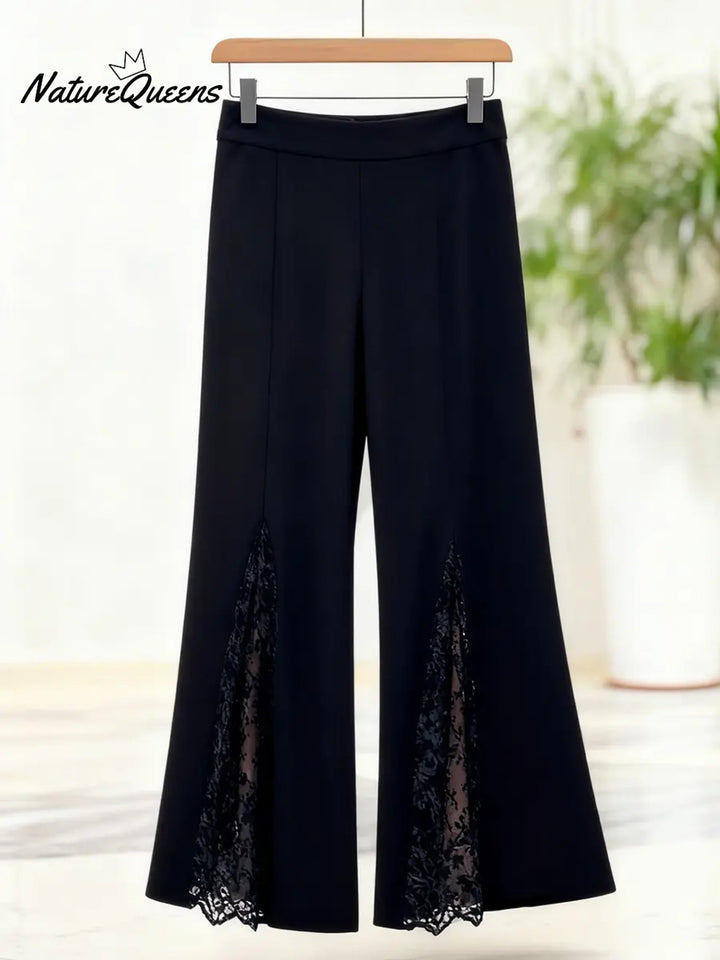 Elegantní dámské kalhoty s krajkou