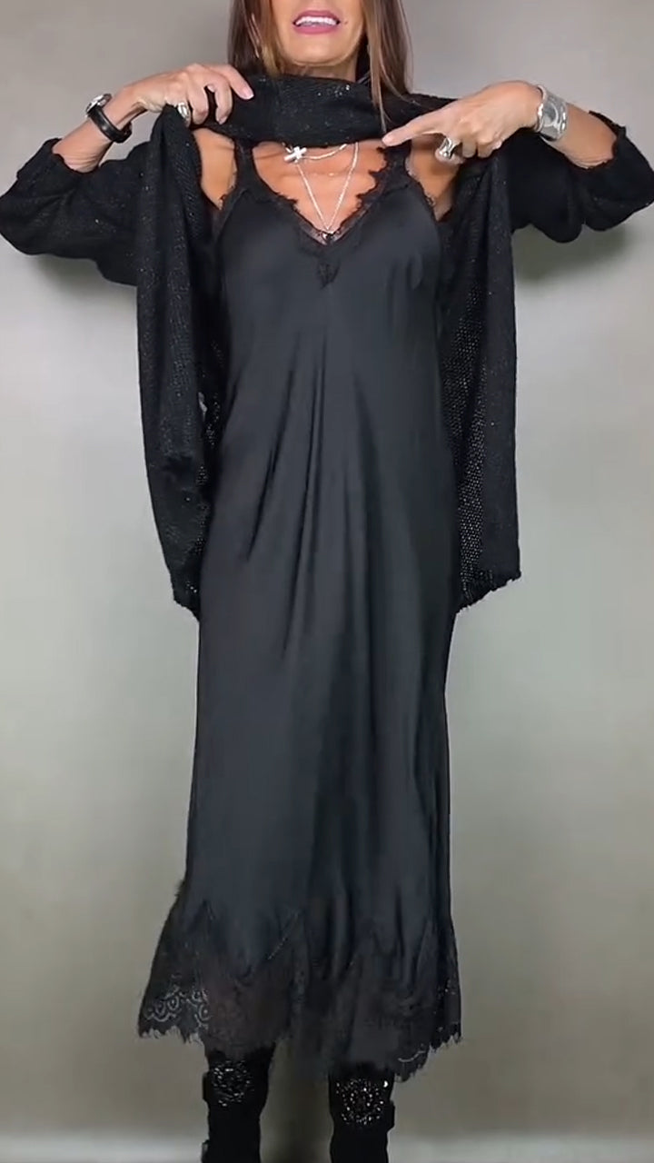 Laluna® | Kompletní stylový outfit (Dlouhý svetr + šaty)
